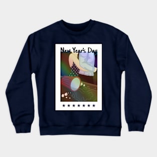 RAINBOW NEW YEAR'S DAY CARD Crewneck Sweatshirt